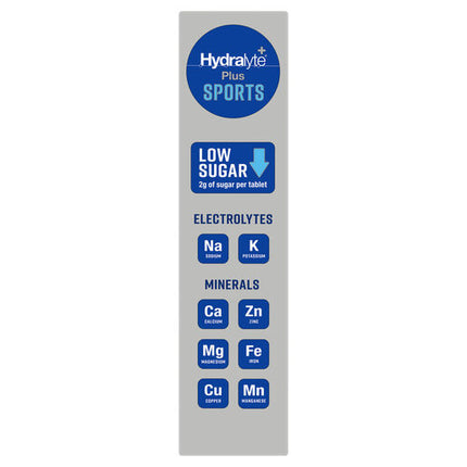 Hydralyte Plus Sports Blueberry Blast Flavoured 20 Effervescent Tablets