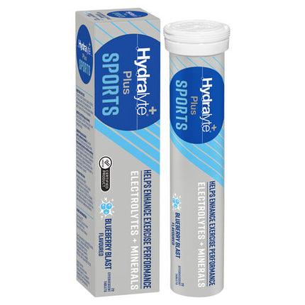 Hydralyte Plus Sports Blueberry Blast Flavoured 20 Effervescent Tablets