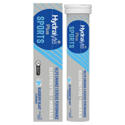 Hydralyte Plus Sports Blueberry Blast Flavoured 20 Effervescent Tablets