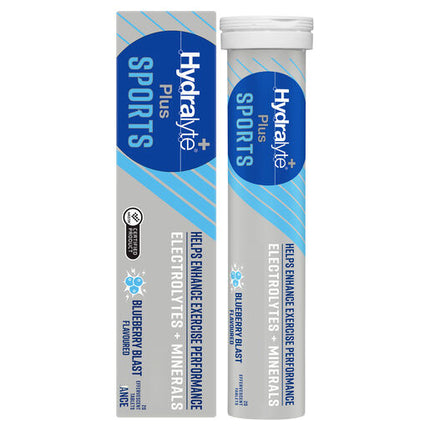 Hydralyte Plus Sports Blueberry Blast Flavoured 20 Effervescent Tablets