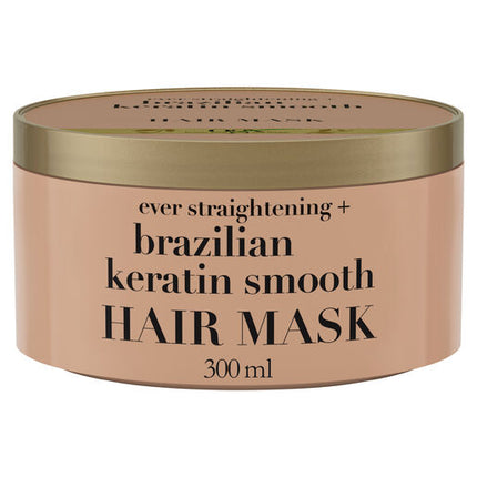 Ogx ever straightening Brazilian Keratin Smooth Moisturising Hair Mask with Keratin Protein for Dry & Frizzy Hair 300ml