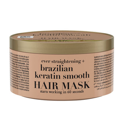 Ogx ever straightening Brazilian Keratin Smooth Moisturising Hair Mask with Keratin Protein for Dry & Frizzy Hair 300ml