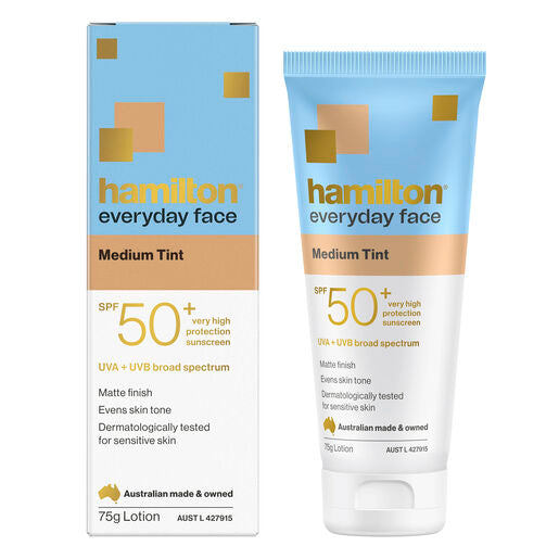 Hamilton Sunscreen Everyday Face Medium Tint SPF 50+ 75g