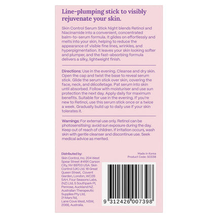 Skin Control Serum Stick Night Retinol & Niacinamide 10g