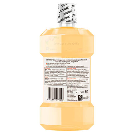 Listerine Zero Alcohol Antibacterial Mouthwash Citrus Fruits 500mL