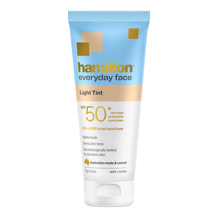 Hamilton Sunscreen Everyday Face Light Tint SPF 50+ 75g