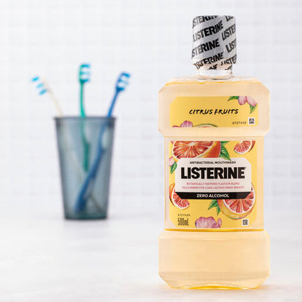 Listerine Zero Alcohol Antibacterial Mouthwash Citrus Fruits 500mL