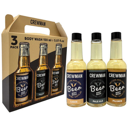 Crewman Beer Gift Set Shower Gel 150ml x 3