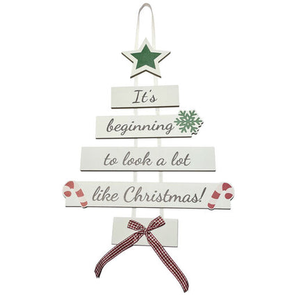 Xmas Tree Wall Plaque