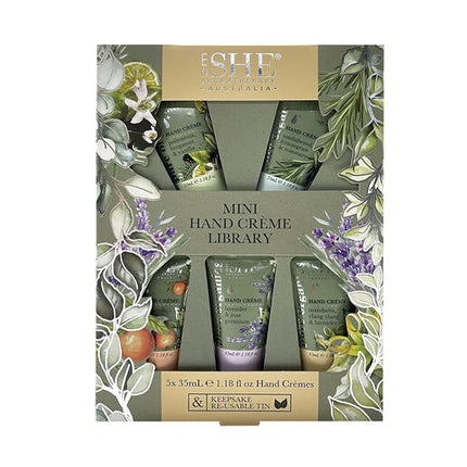 SHE Pure Organics Mini Hand Creme Library 35mL 5 Pack