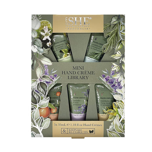 SHE Pure Organics Mini Hand Creme Library 35mL 5 Pack