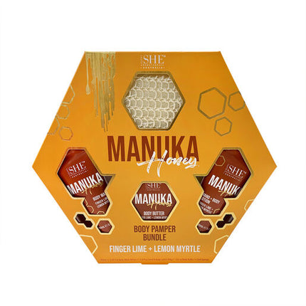 SHE Manuka Honey Body Pamper Gift Set Finger Lime and Lemon Myrtle