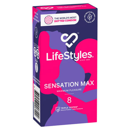 LifeStyles Sensation Max Condoms 8 Pack