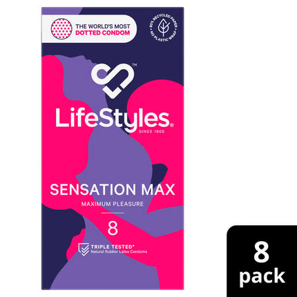 LifeStyles Sensation Max Condoms 8 Pack