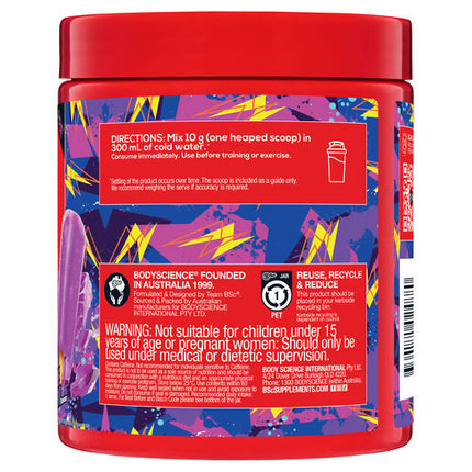 Body Science BSc Caffeinated Pre-Workout Grape Ice Pop Flavour 300g
