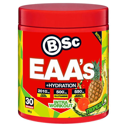 Body Science BSc EAA’s + Hydration Intra Workout Tropical Flavour 180g