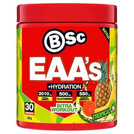 Body Science BSc EAA’s + Hydration Intra Workout Tropical Flavour 180g