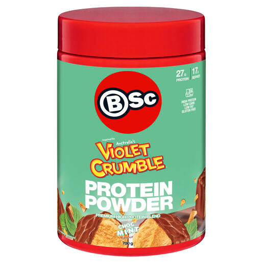Body Science BSc x Violet Crumble Protein Powder Choc Mint Flavour 700g