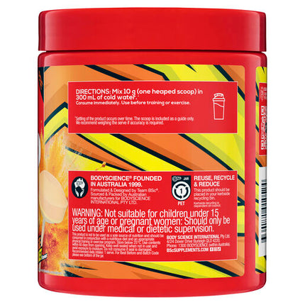 Body Science BSc PUMP Non Stim Pre-Workout Orange Sherbet Flavour 30 Pack 300g