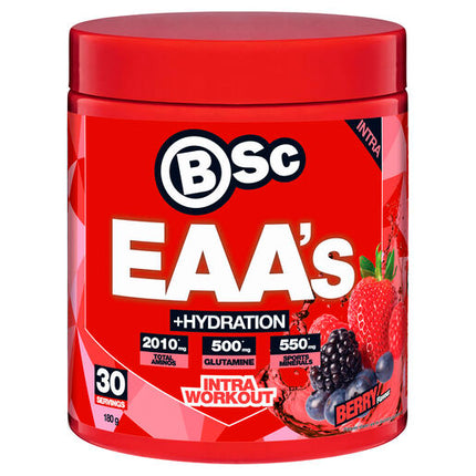 Body Science BSc EAA’s + Hydration Intra Workout Berry Flavour 180g