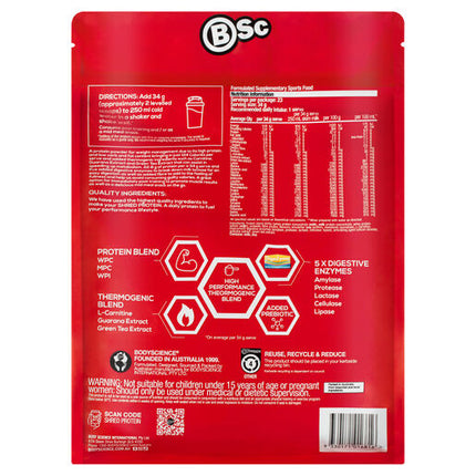 Body Science BSc Shred Protein Powder Vanilla 800g