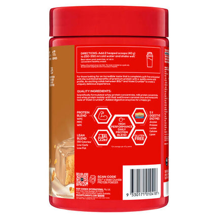 Body Science BSc x Violet Crumble Protein Powder Caramel Honeycomb Flavour 700g