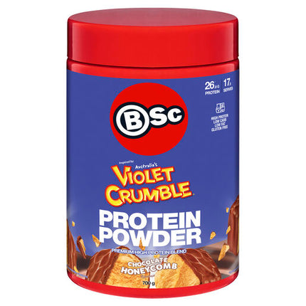 Body Science BSc x Violet Crumble Protein Powder Chocolate Honeycomb Flavour 700g