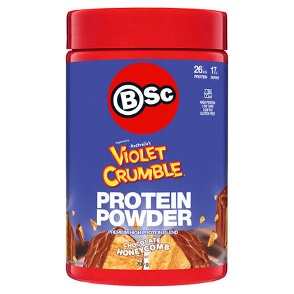 Body Science BSc x Violet Crumble Protein Powder Chocolate Honeycomb Flavour 700g