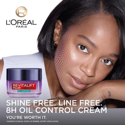 L'Oréal Paris Revitalift Filler 8H Oil Control Gel-Cream: Mattifies, Replumps & Minimises Pores 50ml