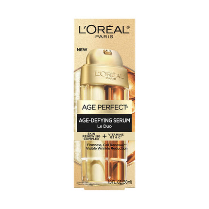 L'Oréal Paris Age Perfect Age Defying Le Duo Serum with Collagen booster peptides to Firm and smooth Skin 30ml