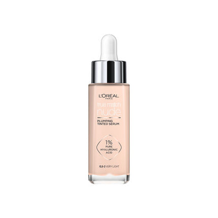 L'Oréal Paris True Match Nude Plumping Tinted Serum Foundation with Hyaluronic Acid Shade 0.5-2 Very Light 30ml