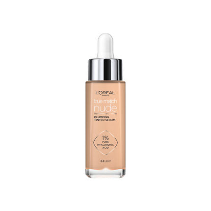 L'Oréal Paris True Match Nude Plumping Tinted Serum Foundation with Hyaluronic Acid Shade 2-3 Light 30ml
