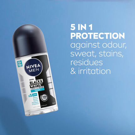 Nivea Deodorant Roll On Men Black And White Fresh 50mL