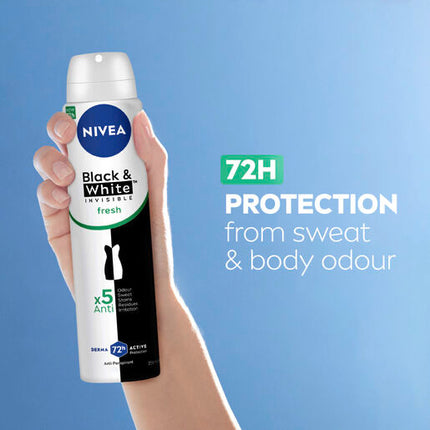 Nivea Invisible for Black & White Fresh Aerosol Deoderant 250mL