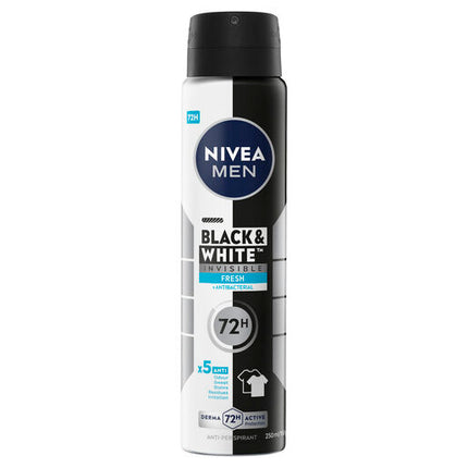 Nivea Men Invisible for Black and White Fresh Aerosol Deoderant 250mL