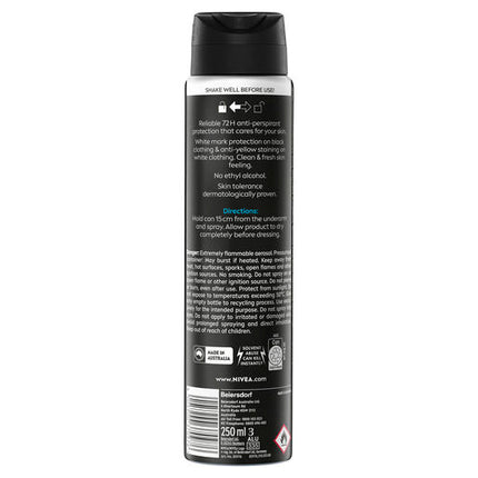 Nivea Men Invisible for Black and White Fresh Aerosol Deoderant 250mL
