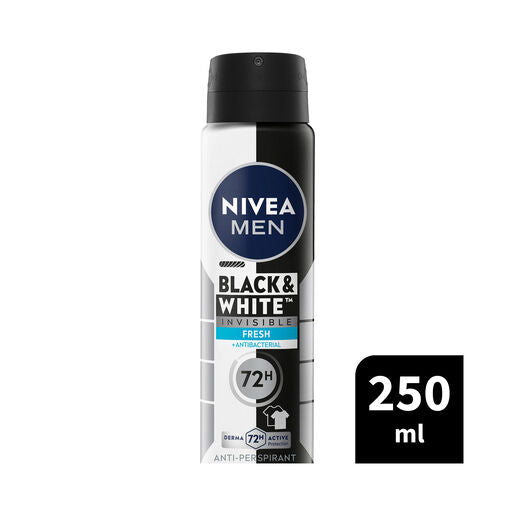 Nivea Men Invisible for Black and White Fresh Aerosol Deoderant 250mL