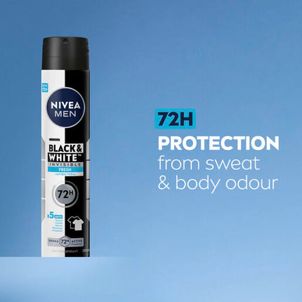Nivea Men Invisible for Black and White Fresh Aerosol Deoderant 250mL