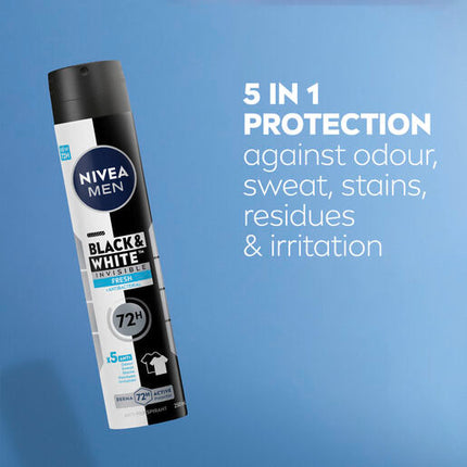 Nivea Men Invisible for Black and White Fresh Aerosol Deoderant 250mL