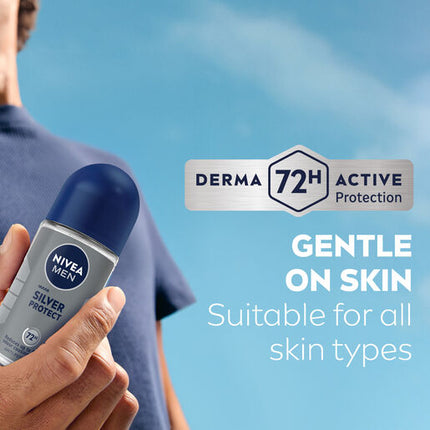 Nivea Deodorant Roll On Men Silver Protect 50ml