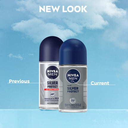 Nivea Deodorant Roll On Men Silver Protect 50ml
