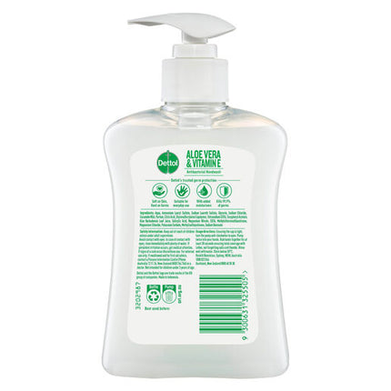 Dettol Antibacterial Liquid Hand Wash Pump Aloe Vera & Vitamin E 250mL