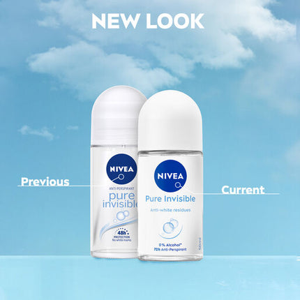 Nivea Deodorant Roll On Pure Invisible 50mL