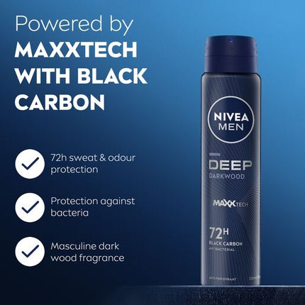Nivea Deodorant Aerosol Men Deep 250mL