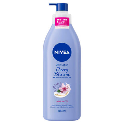 Nivea Body Oil Lotion Cherry Blossom Jojoba 400mL