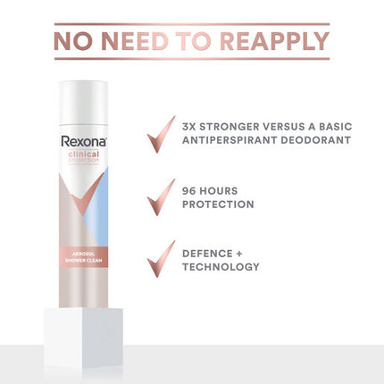 Rexona Women Clinical Protection Antiperspirant Shower Clean 180mL