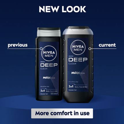 Nivea Men Shower Gel Deep Clean 500ml