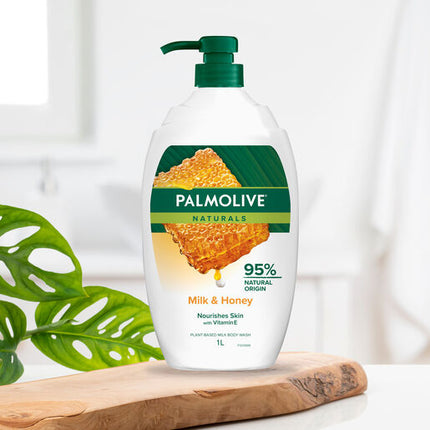 Palmolive Naturals Milk & Honey Body Wash 1L