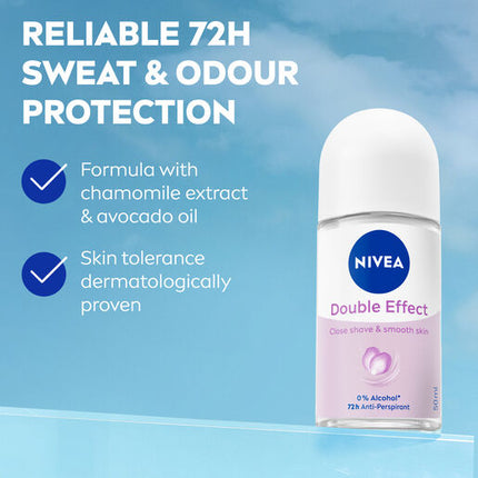 Nivea Deodorant Roll On Double Effect Violet Senses 50mL