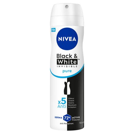 Nivea Invisible for Black & White Fresh Aerosol Deoderant 150mL
